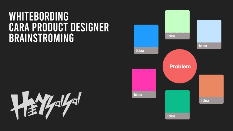 Whiteboarding cara Product Designer Brainstorming