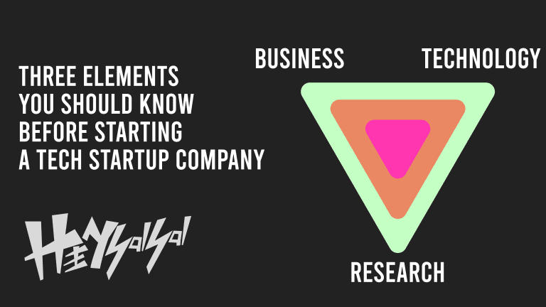 Three elements you should know before starting a tech startup company